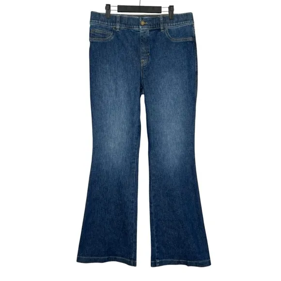 SPANX SPANXshape EveryWear Flare Jeans Authentic Blue Size XL NEW