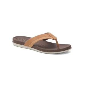SPERRY Medium Beige Men's Leather Plushwave Thong Toe Sandals
