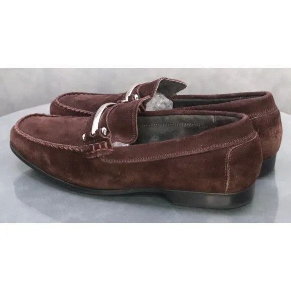 Stacy Adams $120 Men's Horsebit Loafers Slip Ons Casual Shoes Size 8 M Suede