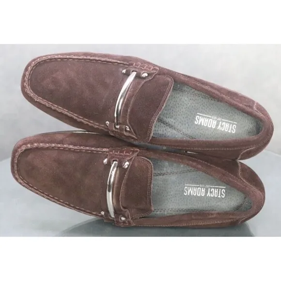 Stacy Adams $120 Men's Horsebit Loafers Slip Ons Casual Shoes Size 8 M Suede