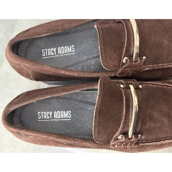 Stacy Adams $120 Men's Horsebit Loafers Slip Ons Casual Shoes Size 8 M Suede