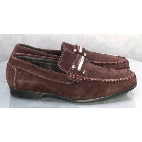 Stacy Adams $120 Men's Horsebit Loafers Slip Ons Casual Shoes Size 8 M Suede