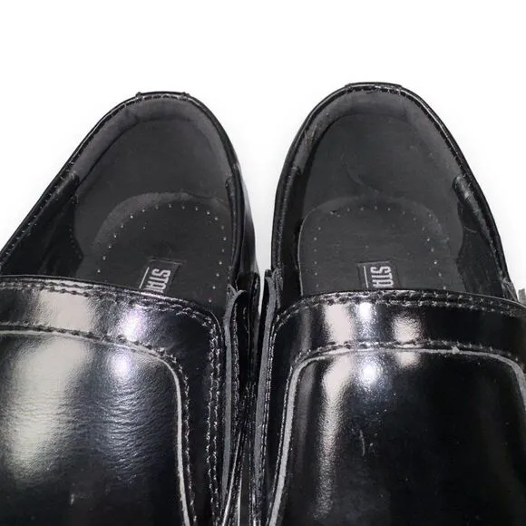 Stacy Adams Felton Square Toe Dress Loafers Black 20113-001 Men's 8M