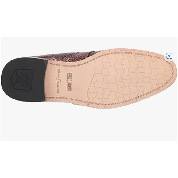 STACY ADAMS Mens Pacetti Tassel Slip on Loafer, Cognac, 8 US *
