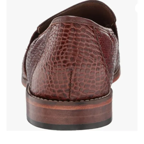 STACY ADAMS Mens Pacetti Tassel Slip on Loafer, Cognac, 8 US *