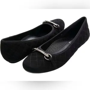 STACY QUILETED SUEDE BALLET FLAT VANELI