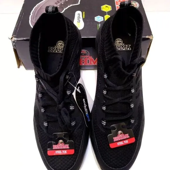 Steel Toe Boots . Size: 10 . Slip Resistant . Breathable Knit . Comfort Insole