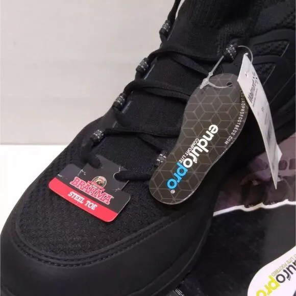 Steel Toe Boots . Size: 10 . Slip Resistant . Breathable Knit . Comfort Insole