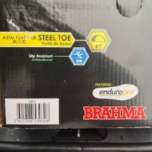 Steel Toe Boots . Size: 10 . Slip Resistant . Breathable Knit . Comfort Insole