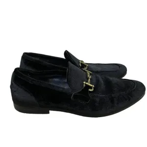 Steve Madden Delrayy Loafer Mens Size 10.5 Black Velvet Horsebit Formal Event