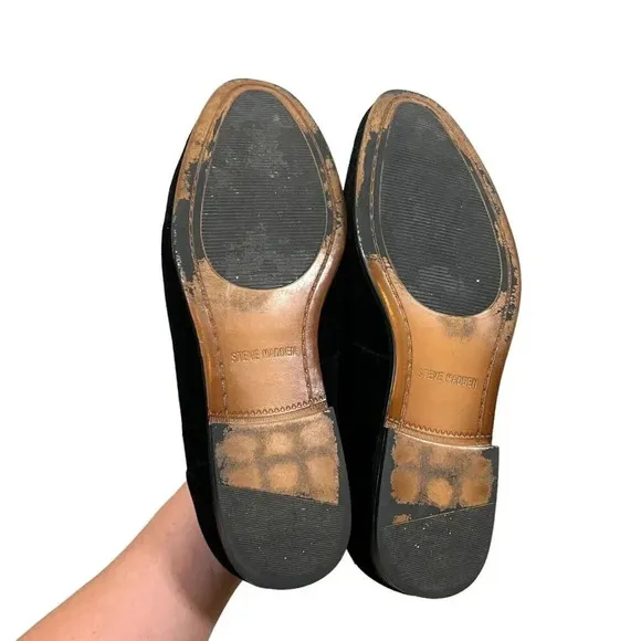 Steve Madden Delrayy Loafer Mens Size 10.5 Black Velvet Horsebit Formal Event