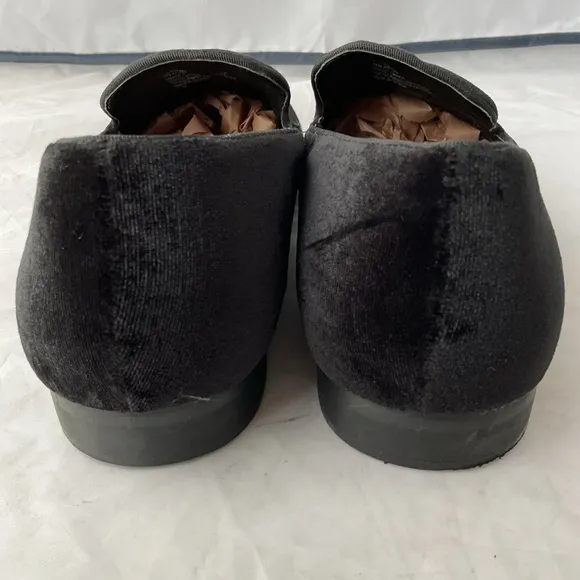 Steve Madden Formal Black Velvet Slip On Blackjack Loafers Men’s Size 8.5