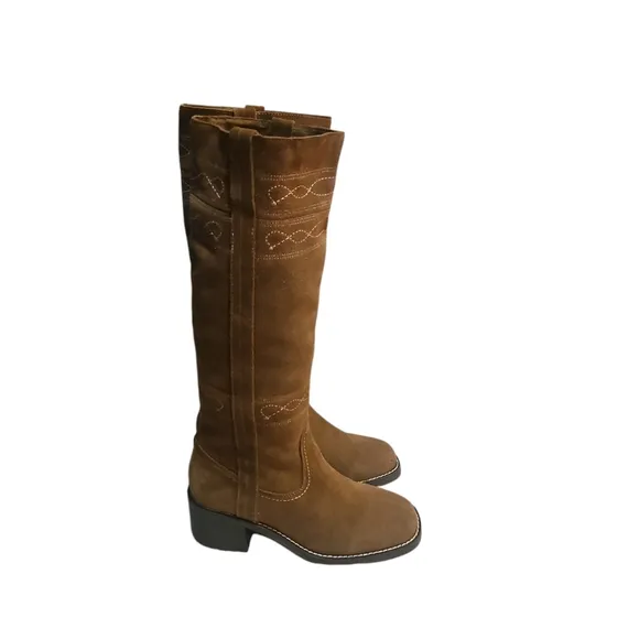 STEVE MADDEN GRETCHEN WOMEN Brown Suede Knee-High Boots SIZE 6M