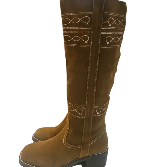 STEVE MADDEN GRETCHEN WOMEN Brown Suede Knee-High Boots SIZE 6M