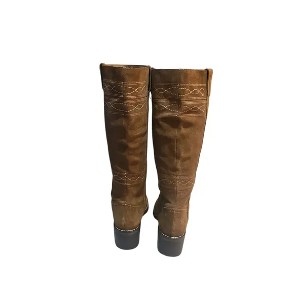 STEVE MADDEN GRETCHEN WOMEN Brown Suede Knee-High Boots SIZE 6M