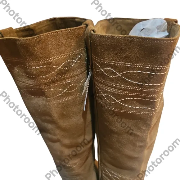 STEVE MADDEN GRETCHEN WOMEN Brown Suede Knee-High Boots SIZE 6M