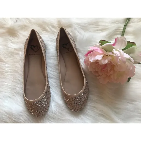 STEVE MADDEN I-DREEMY RHINESTONE BALLET FLATS