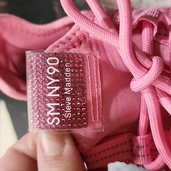 Steve Madden Maxima Hot Pink Platform Rhinestone Sneakers size 10 Womens