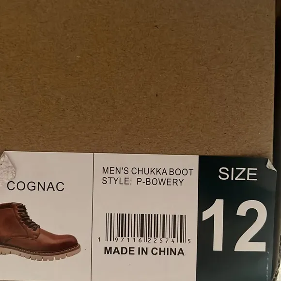 Steve Madden Men's Cognac Lightweight Lace-Up Bowery Chukka Ankle Boots NEW/NWT!