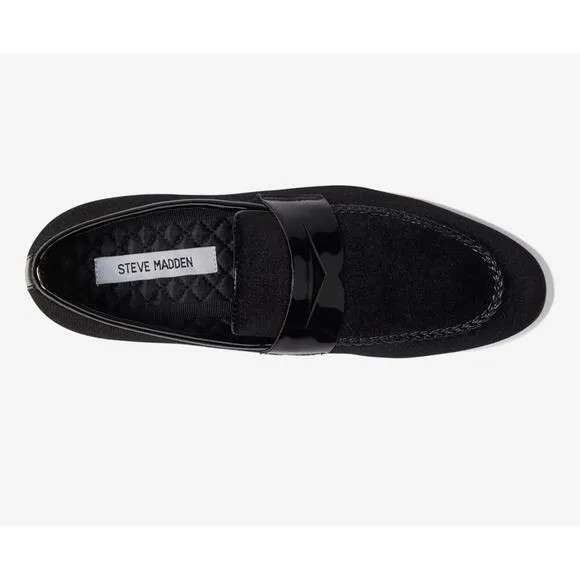 Steve Madden Men's Crescent Velvet Penny Loafer, Size 11