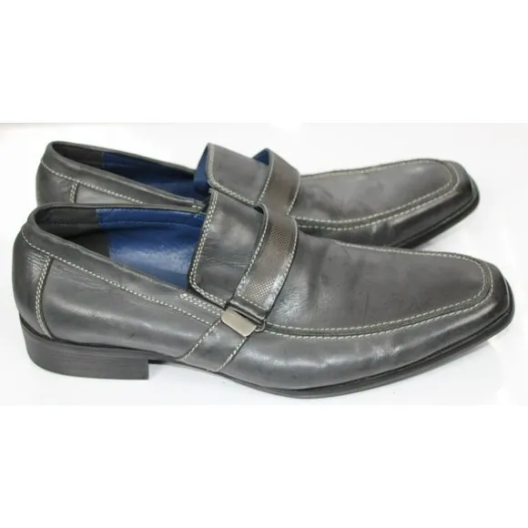 Steve Madden Size 10 Slip-on Grey Loafers