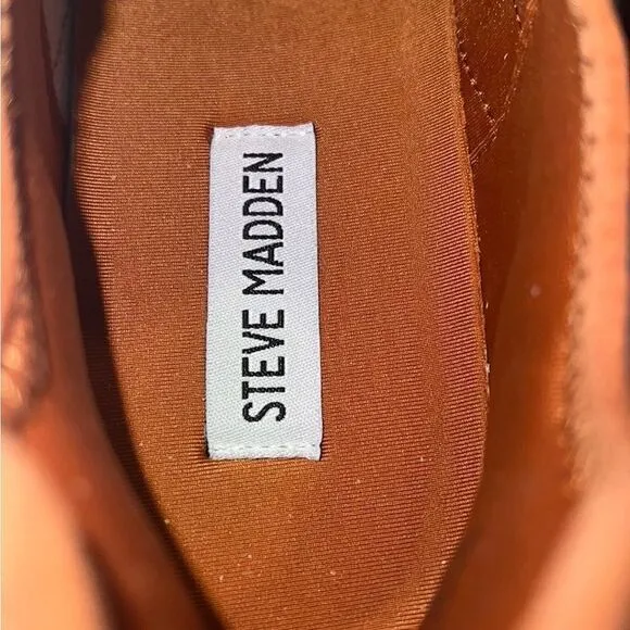 Steve Madden Maxima Burnt Orange Crystal Rhinestones Sneakers Size 7.5