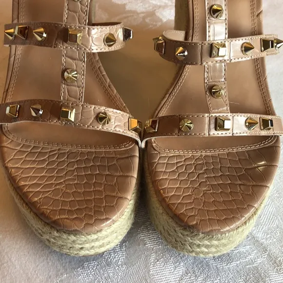 Steven NY Scoutt Nude Wedge Sandals