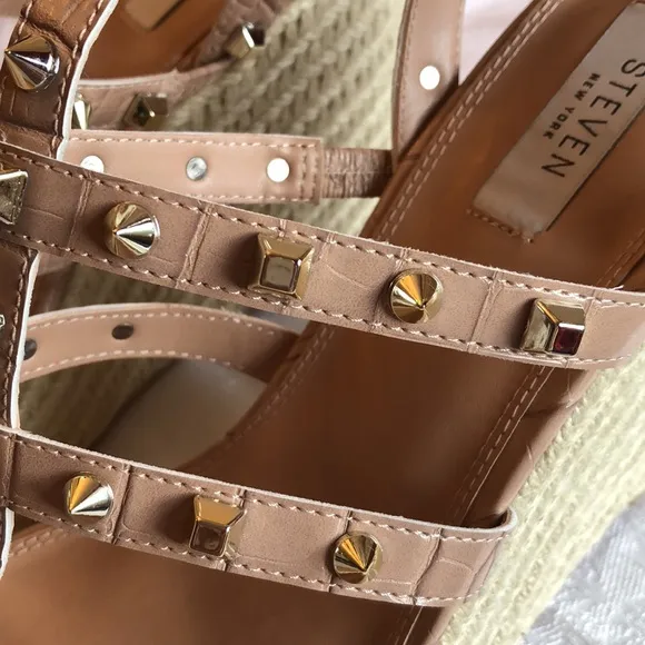 Steven NY Scoutt Nude Wedge Sandals