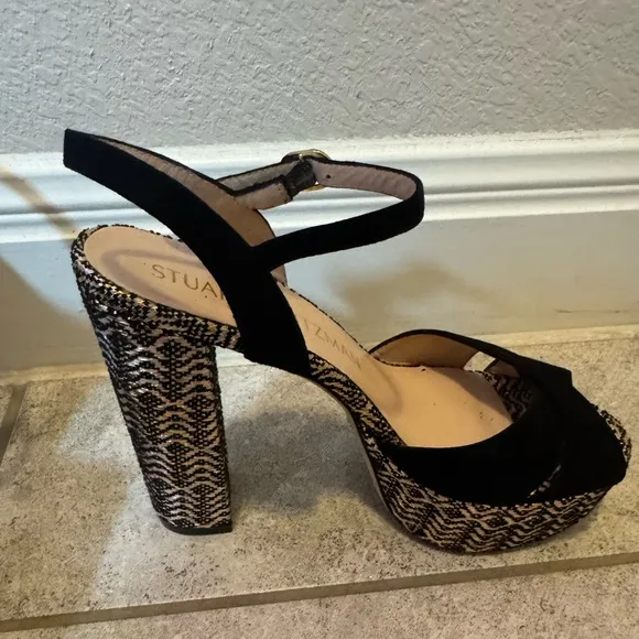 Stuart Weitzman Block Platform Heel Size 7 1/2