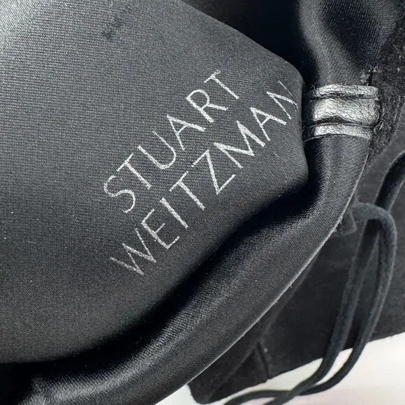 Stuart Weitzman Highland Over The Knee Boot Black Suede  Size 7.5 Narrow