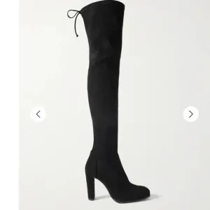Stuart Weitzman Highland Over The Knee Boot Black Suede  Size 7.5 Narrow