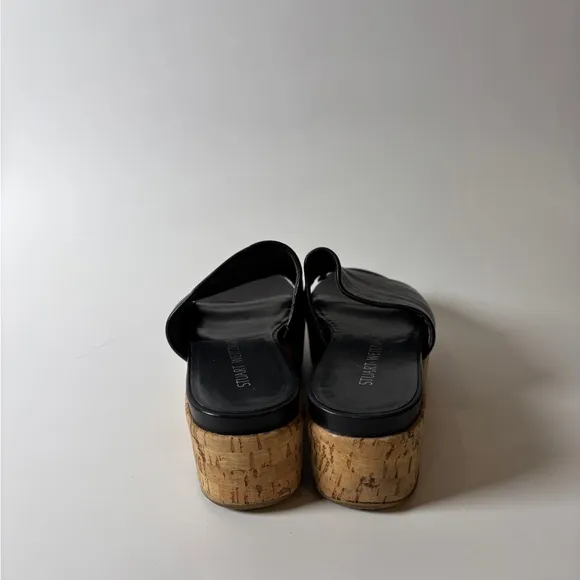 Stuart Weitzman Leather &amp; Cork Slides size 5.5