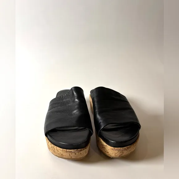 Stuart Weitzman Leather &amp; Cork Slides size 5.5