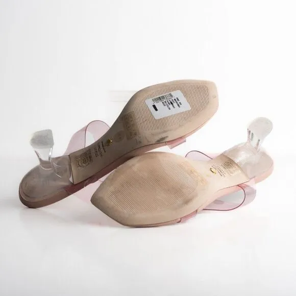Stuart Weitzman Womens Kristal Clear Sandals Slides US 9.5 EU 40 Light Pink NWD