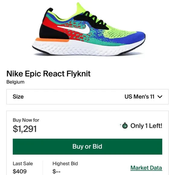 SUPER LIMITED EDITION Nike Epic React “Belgium” Sneakers!