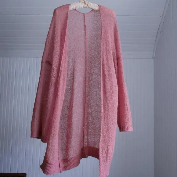 Super soft dusty rose longline lightweight cardigan