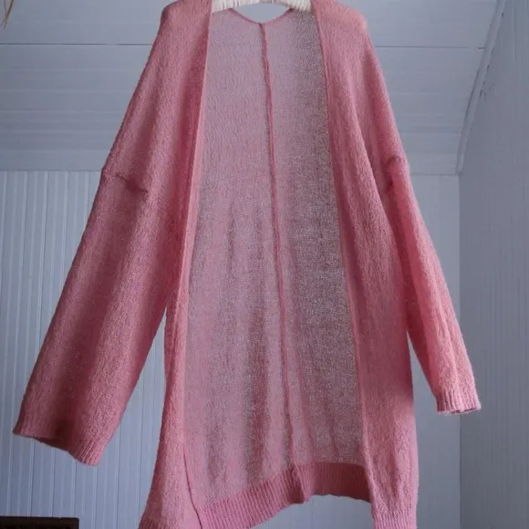 Super soft dusty rose longline lightweight cardigan
