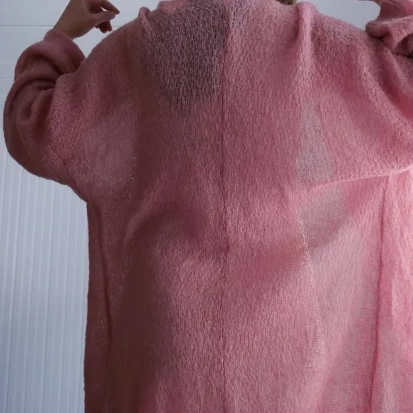 Super soft dusty rose longline lightweight cardigan