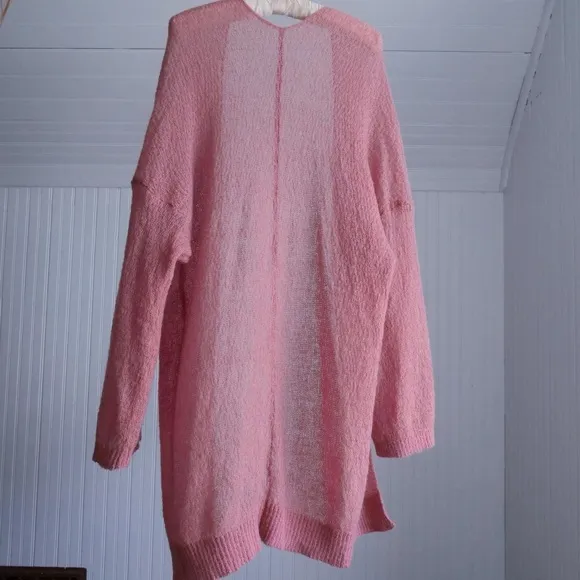Super soft dusty rose longline lightweight cardigan