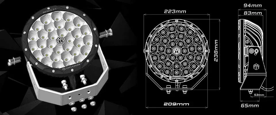 Supernova Infinite 8.5 LED Driving Lights -  PAIR