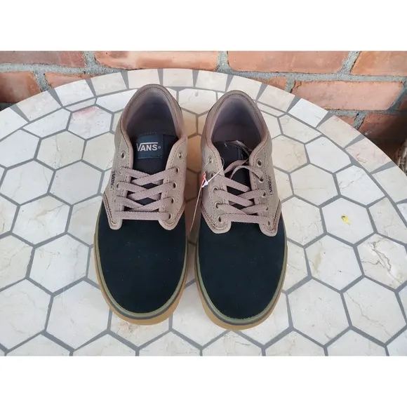 Sz 8.5 Vans Men's Atwood Suede Brown Black Gum Skate Casual Shoes Rare