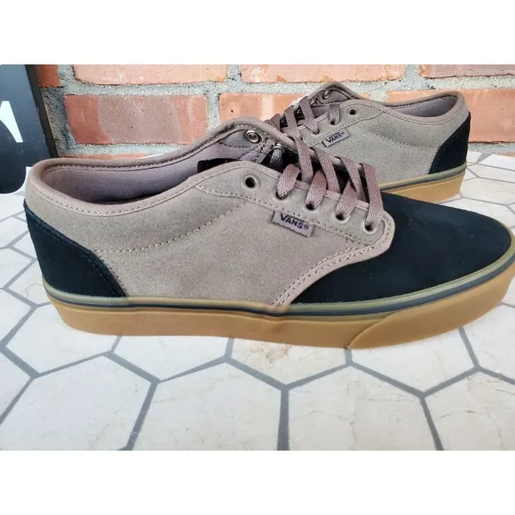 Sz 8.5 Vans Men's Atwood Suede Brown Black Gum Skate Casual Shoes Rare