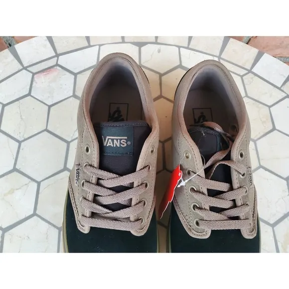 Sz 8.5 Vans Men's Atwood Suede Brown Black Gum Skate Casual Shoes Rare
