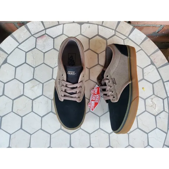 Sz 8.5 Vans Men's Atwood Suede Brown Black Gum Skate Casual Shoes Rare