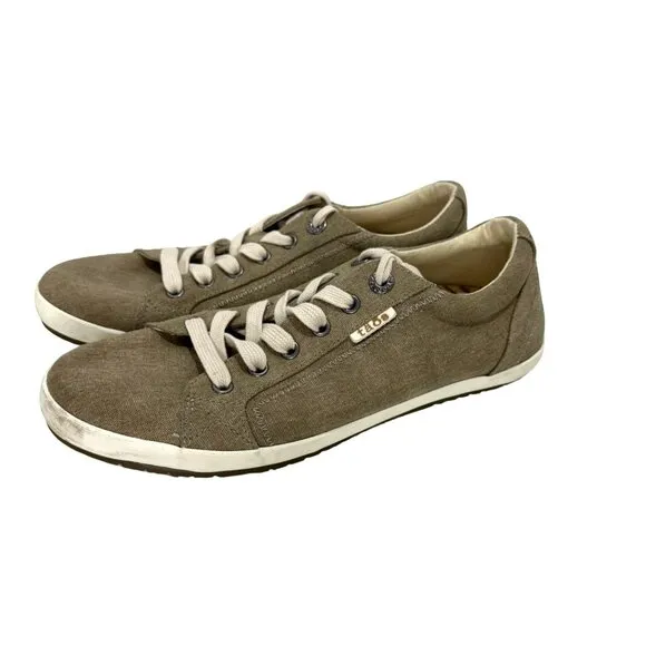 Taos Women 10 Star Sneaker Cushion Casual Comfort Tan Flat Athletic Walking Shoe