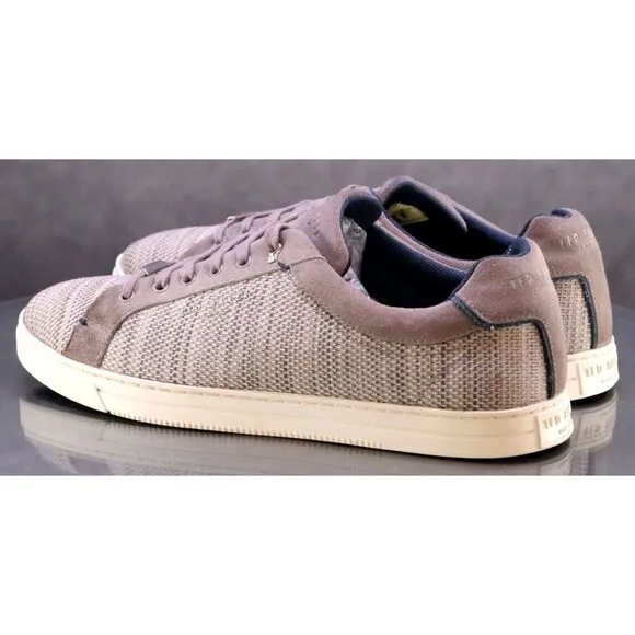 Ted Baker Demes Men's Knit Sneakers Shoes Size 10.5 Gray