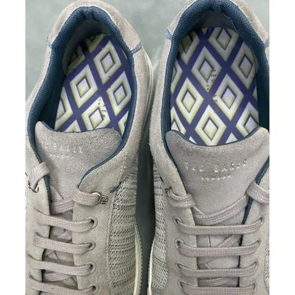 Ted Baker Demes Men's Knit Sneakers Shoes Size 10.5 Gray