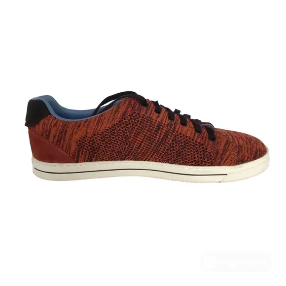 TED BAKER LONDON Chinat Knit Suede Sneakers Mens EU 44 US 11 Rust Black Shoe