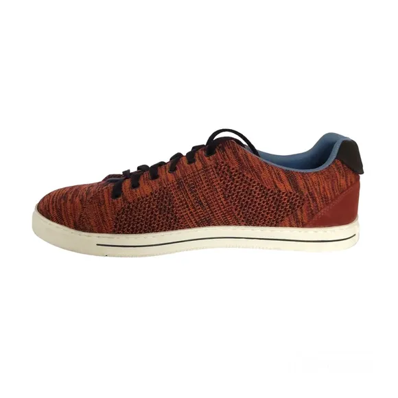 TED BAKER LONDON Chinat Knit Suede Sneakers Mens EU 44 US 11 Rust Black Shoe