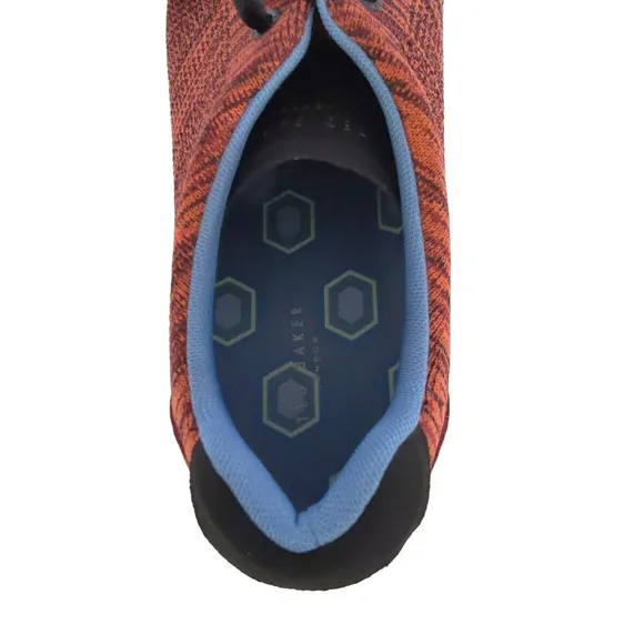 TED BAKER LONDON Chinat Knit Suede Sneakers Mens EU 44 US 11 Rust Black Shoe